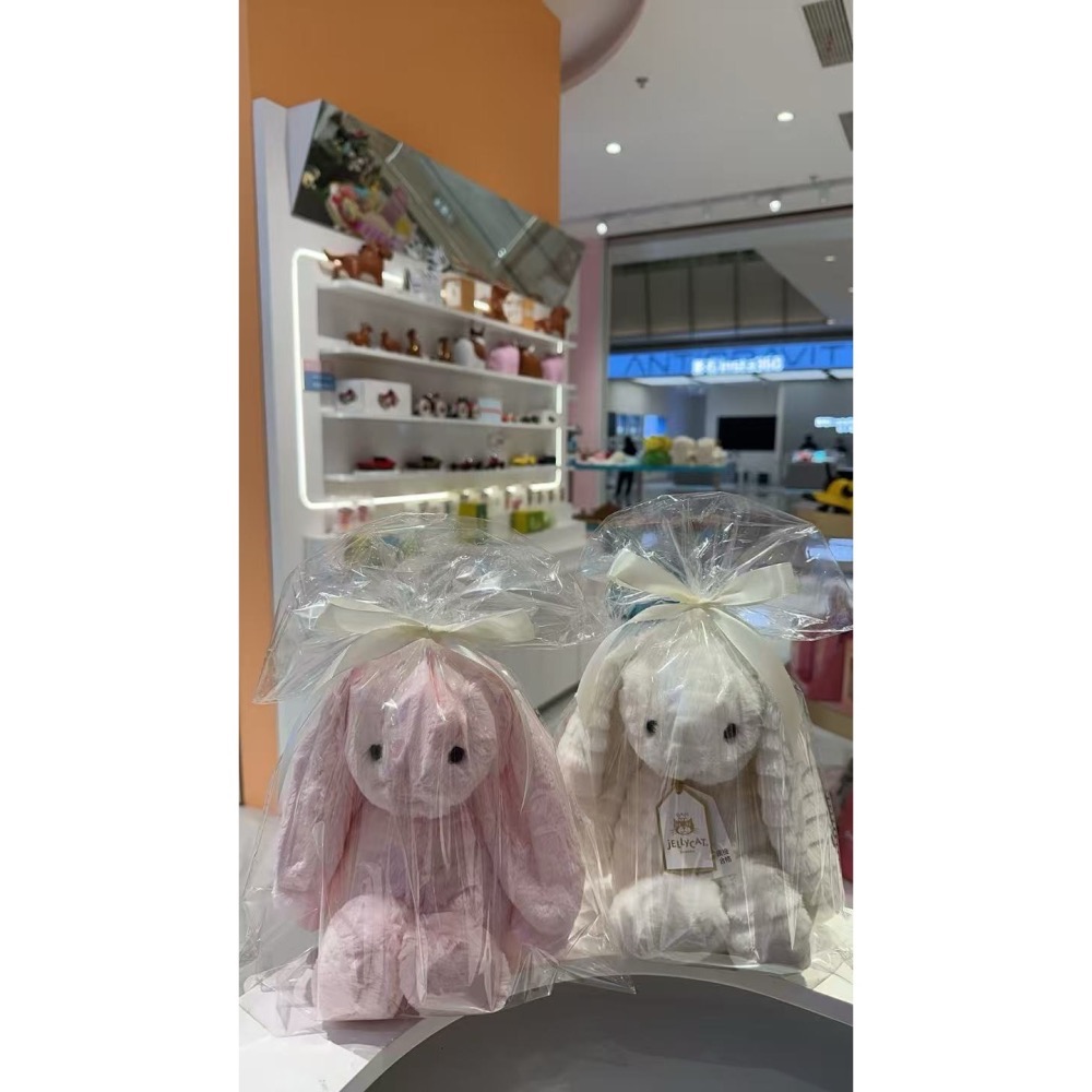 台中現貨⚡️Jellycat 正品 草莓牛奶 寶貝粉 淡粉色 純色兔 Bashful Pink-細節圖4