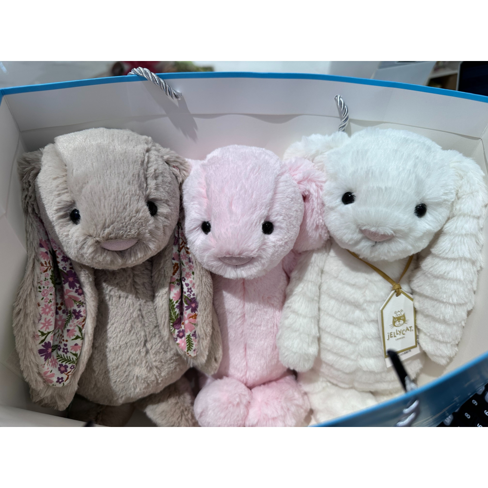 台中現貨⚡️實拍 Jellycat 正品 M 金標米其林兔 Bashful Luxe Bunny Nimbus-細節圖3