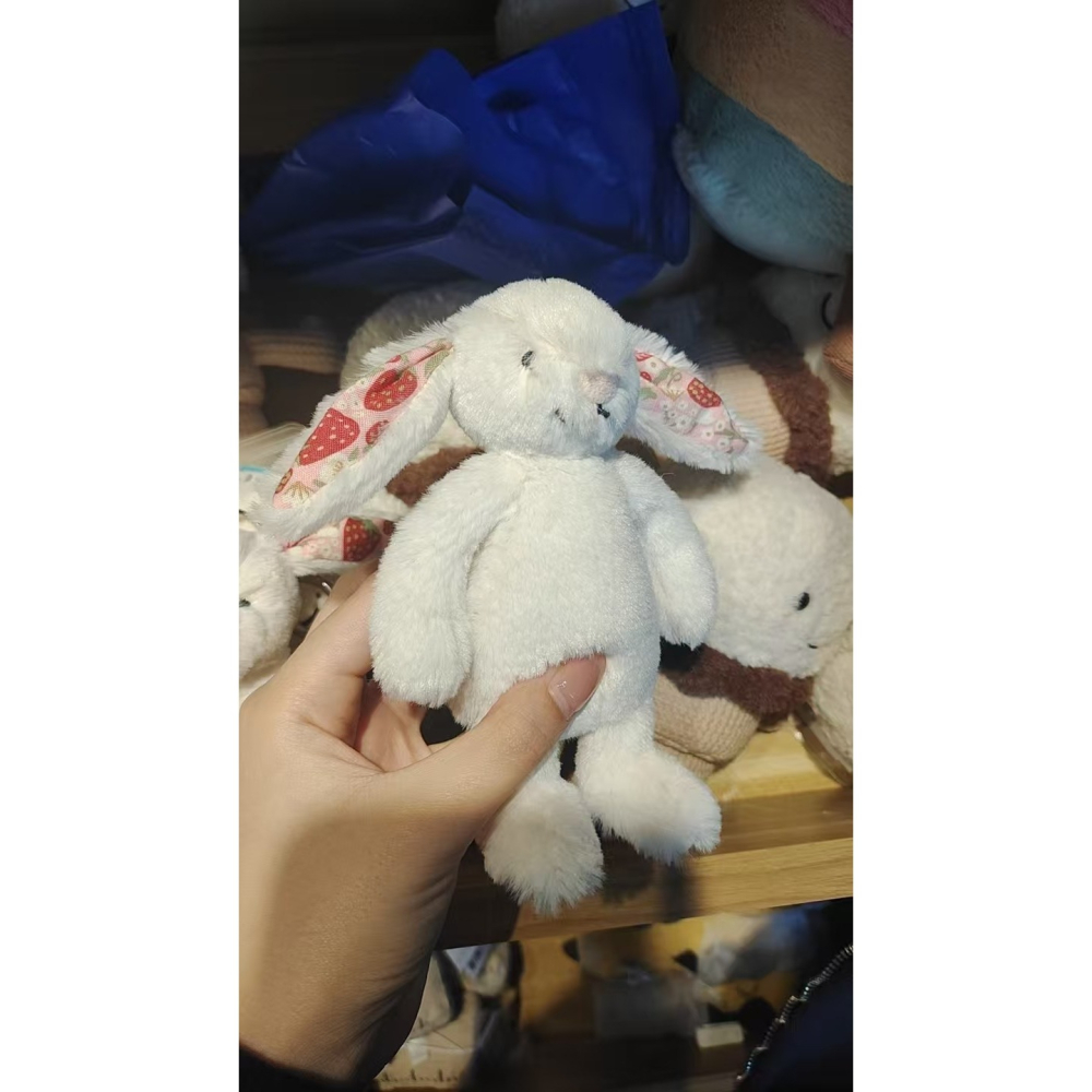 客定_台中現貨 草莓碎花兔吊飾含吊卡保護套 Blossom Cream Bunny ＇Berry＇ Bag Charm-細節圖3