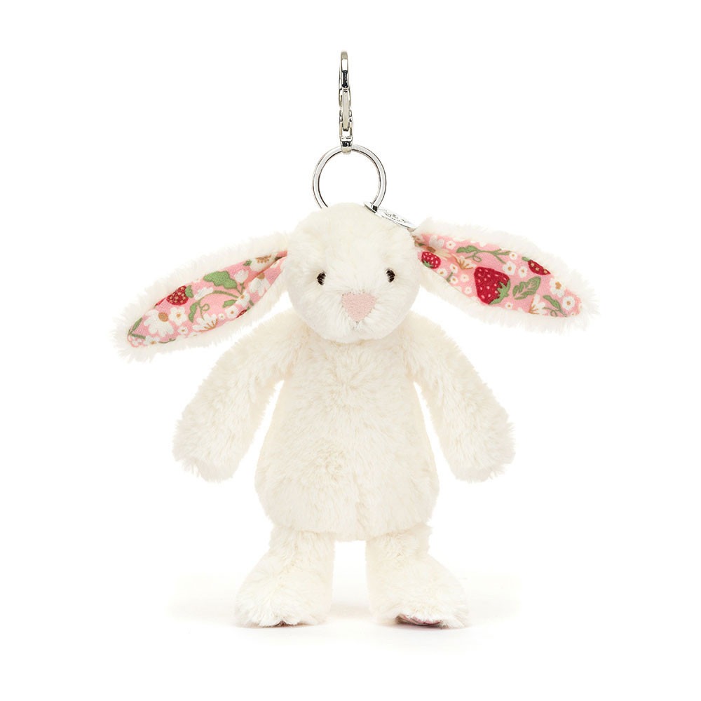 客定_台中現貨 草莓碎花兔吊飾含吊卡保護套 Blossom Cream Bunny ＇Berry＇ Bag Charm-細節圖7