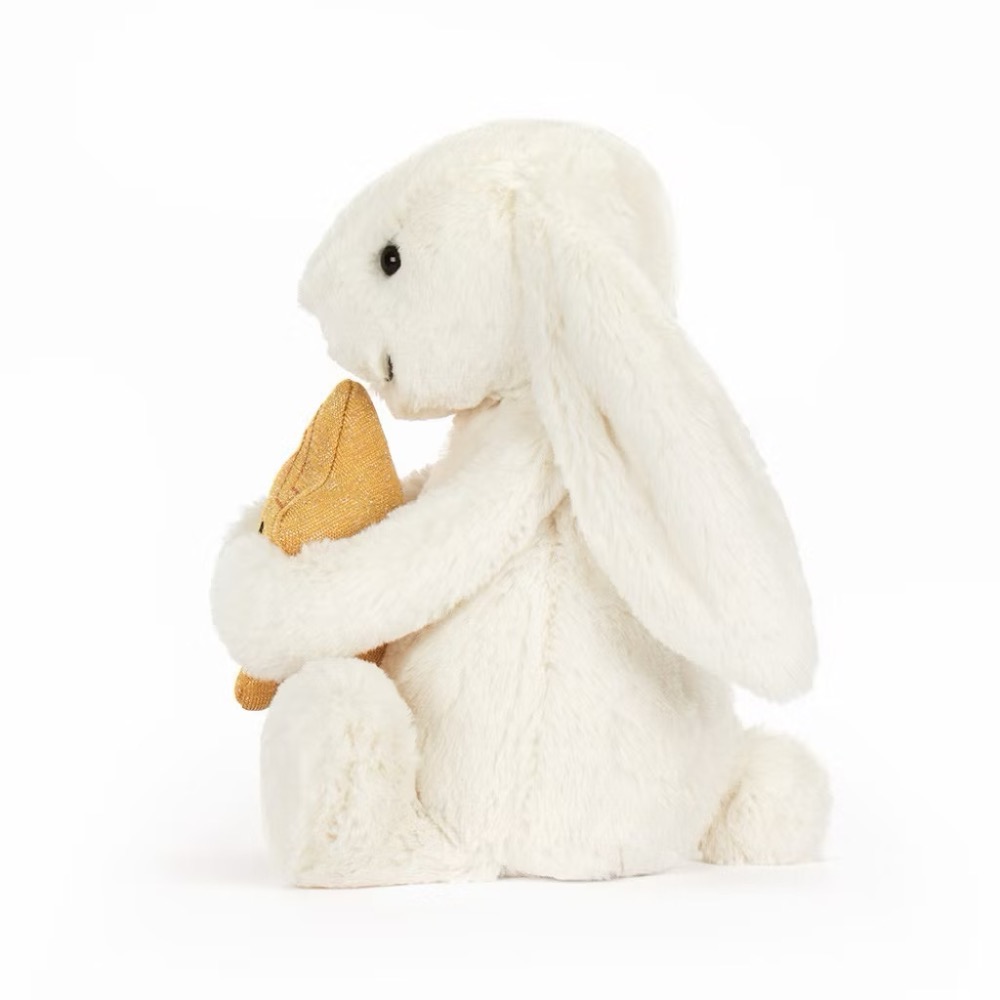 台中現貨⚡️Jellycat 雪白兔抱星星 31CM ⭐️ Cream Bunny With Star 星星邦尼 手捧星-細節圖2