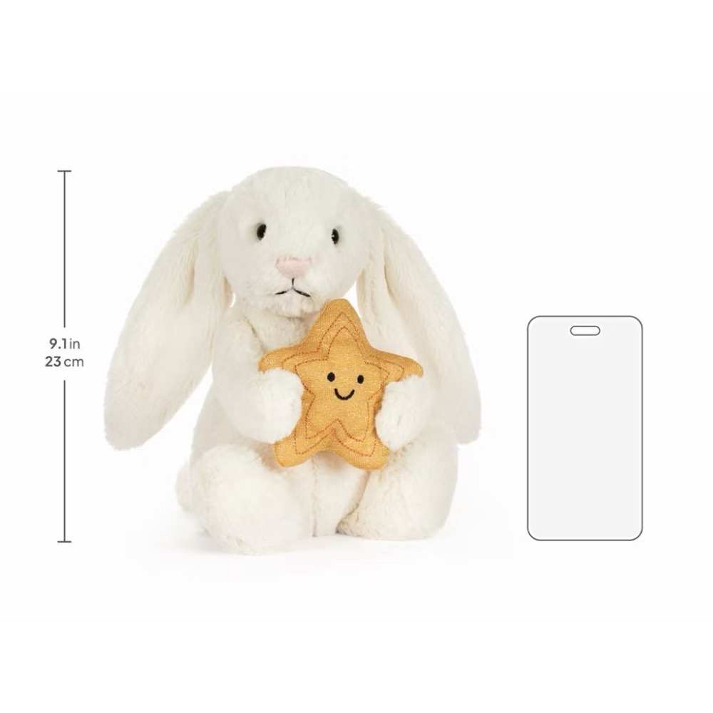 台中現貨⚡️Jellycat 雪白兔抱星星 31CM ⭐️ Cream Bunny With Star 星星邦尼 手捧星-細節圖4