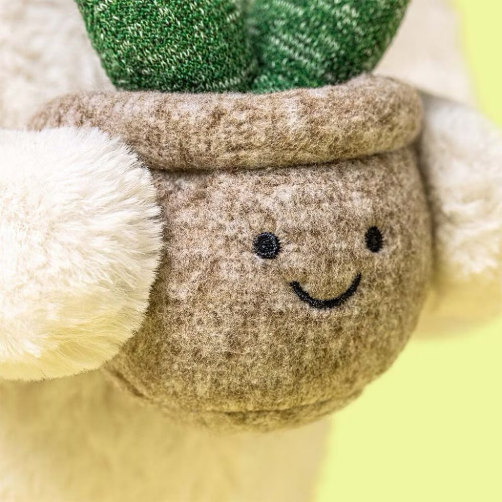 台中現貨⚡️ 盆栽兔Jellycat 白兔抱植物 31CM 🪴 Cream Bunny With Plant 奶油-細節圖4