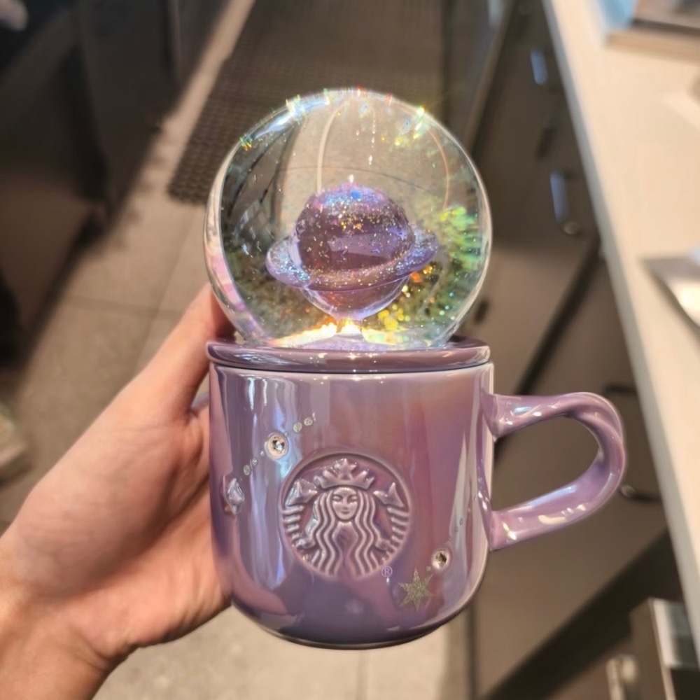 星巴克正品 紫夜星河系列 星星杯 水晶球🔮 不鏽鋼保溫杯 銀河 y2k  中國限定 2026-規格圖11