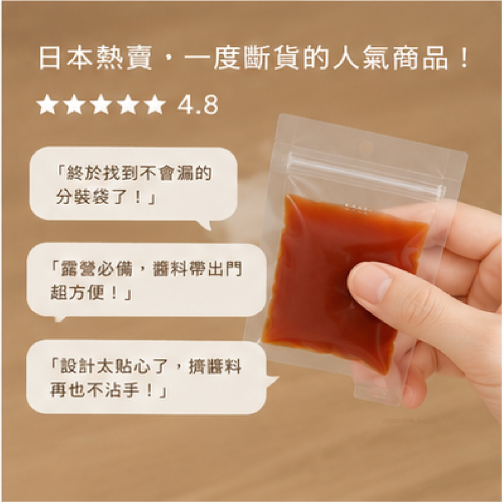 台中現貨⚡️🇯🇵日本 MUJI無印良品 不沾手擠壓設計夾鍊式調味料袋 液體分裝袋 旅用分裝袋 盥洗 一次性使用-細節圖3