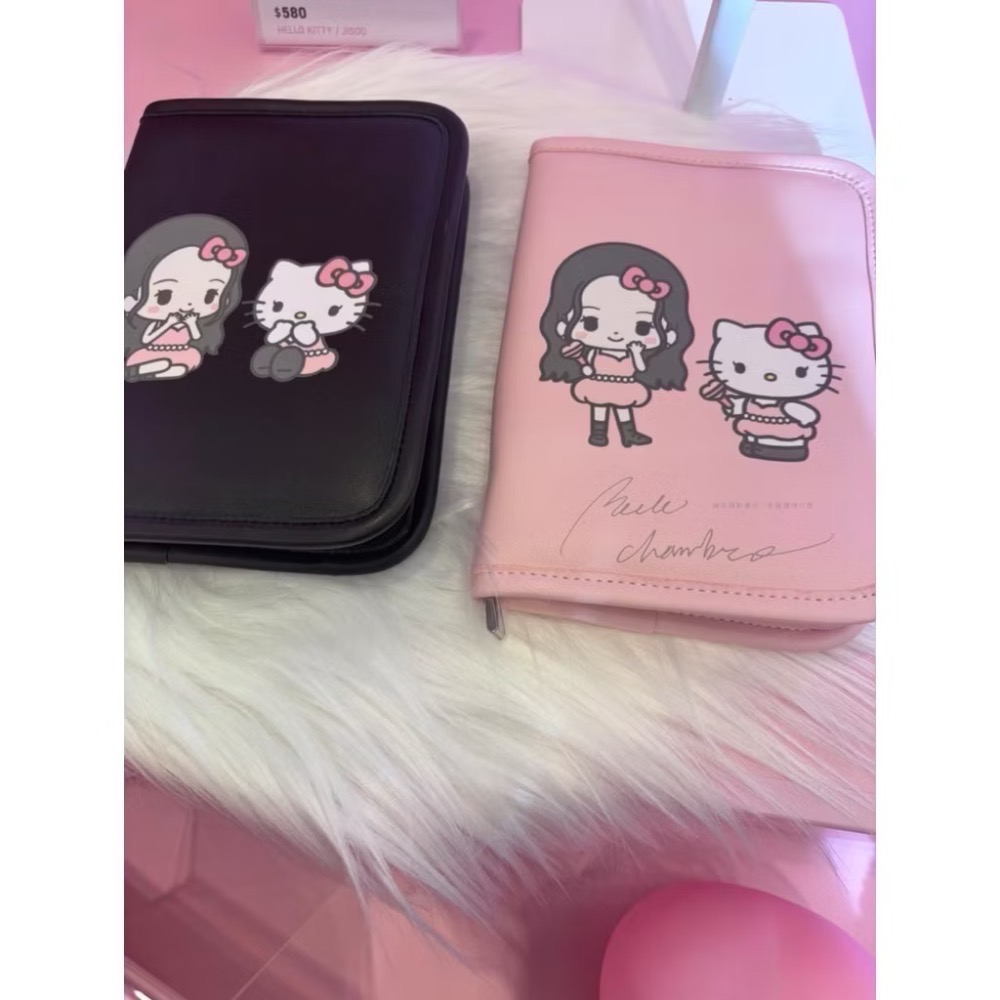 台中正品現貨⚡️智秀 Jisoo  Kitty聯名週邊 韓國快閃店 bp原子筆 保溫杯 護照包 髮夾 小灰塵-細節圖3
