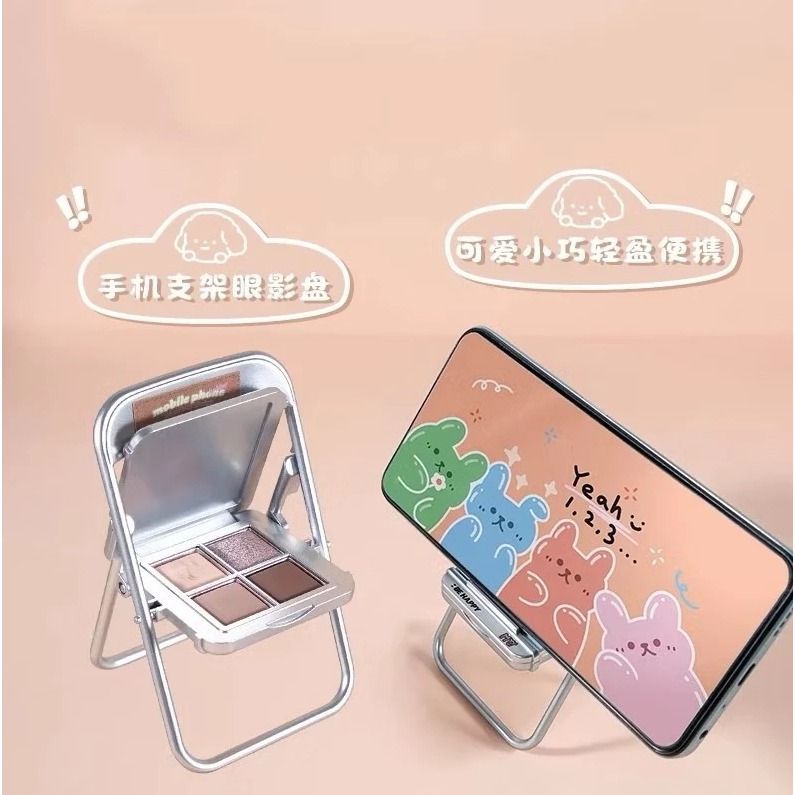 台中現貨⚡️禮物脆上爆紅❤️‍🔥韓國也報導的椅子🪑手機支架四色眼影 三福MYY盤 3.6g 防水不暈染新手-細節圖8