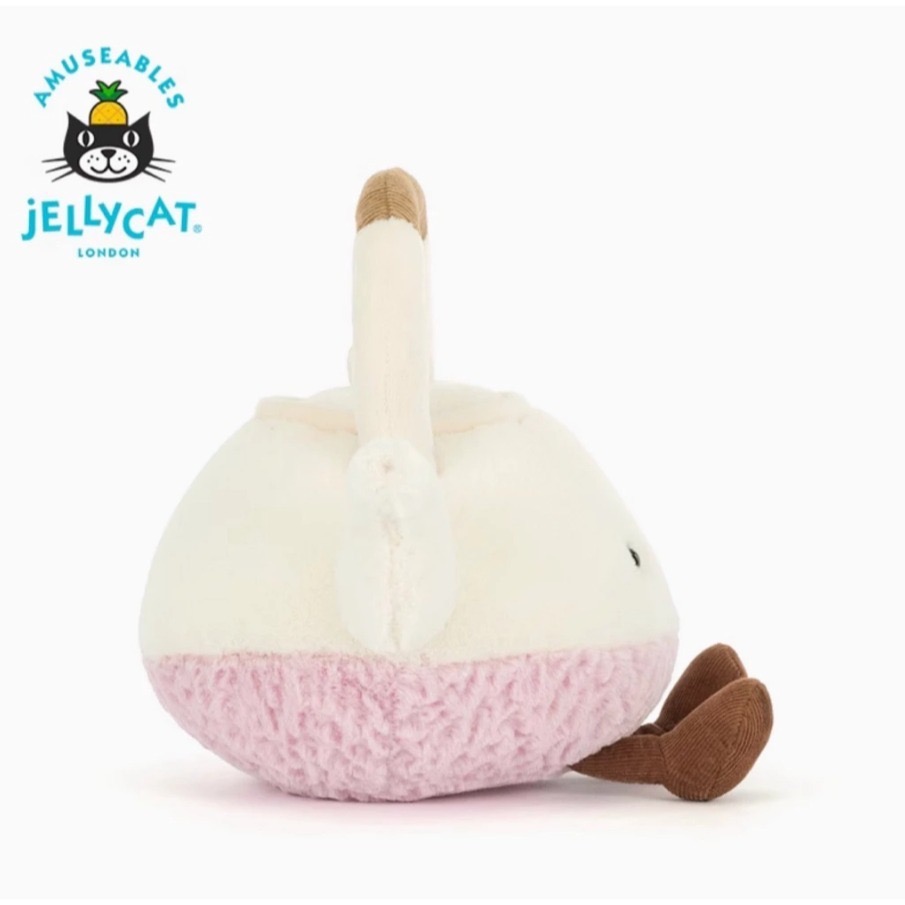 專屬賣場請勿下單⚠️Jellycat 正品 粉紫色茶壺🫖🩷上海茶壺 芋泥蛋糕 20公分 Titia Tea-細節圖3