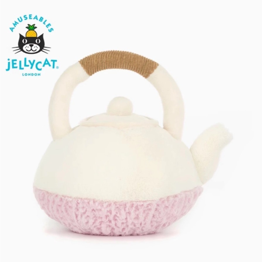 專屬賣場請勿下單⚠️Jellycat 正品 粉紫色茶壺🫖🩷上海茶壺 芋泥蛋糕 20公分 Titia Tea-細節圖4