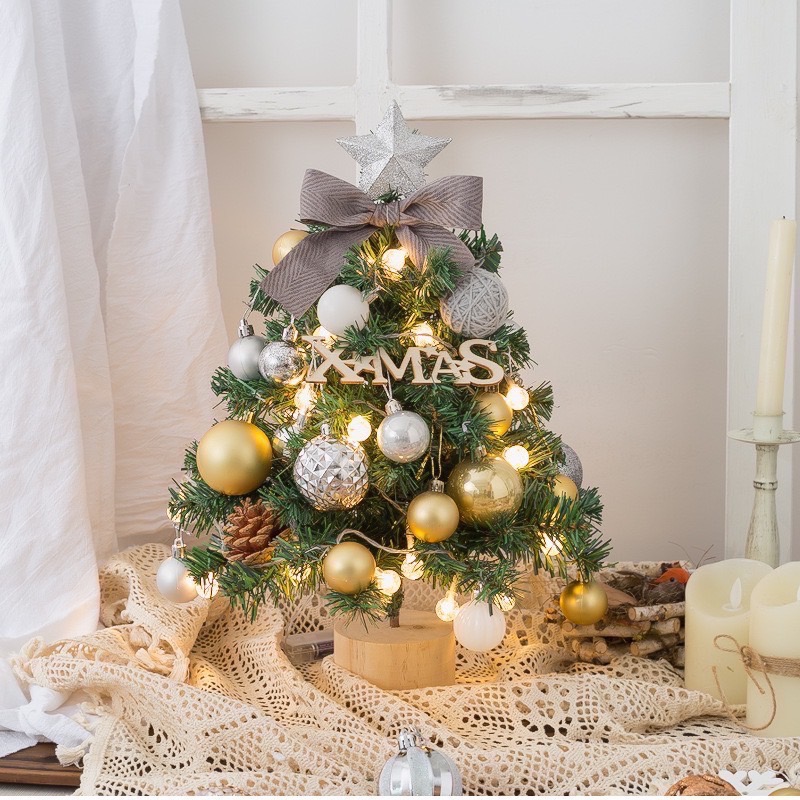 Z DECOR［現貨］X’mas銀色星 聖誕樹 桌上型 小型聖誕樹 交換禮物 迷你聖誕樹 櫃檯佈置 聖誕佈置 聖誕擺飾-細節圖2