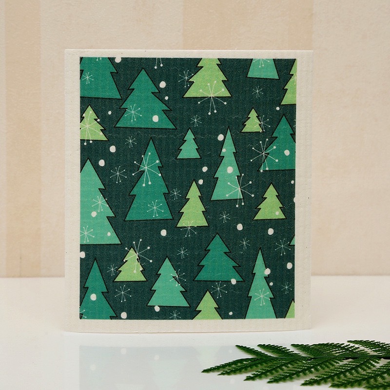 Z DECOR［現貨］廚房紙巾 棉抹布 洗碗巾 吸水吸油 聖誕樹 蘋果汁-細節圖2