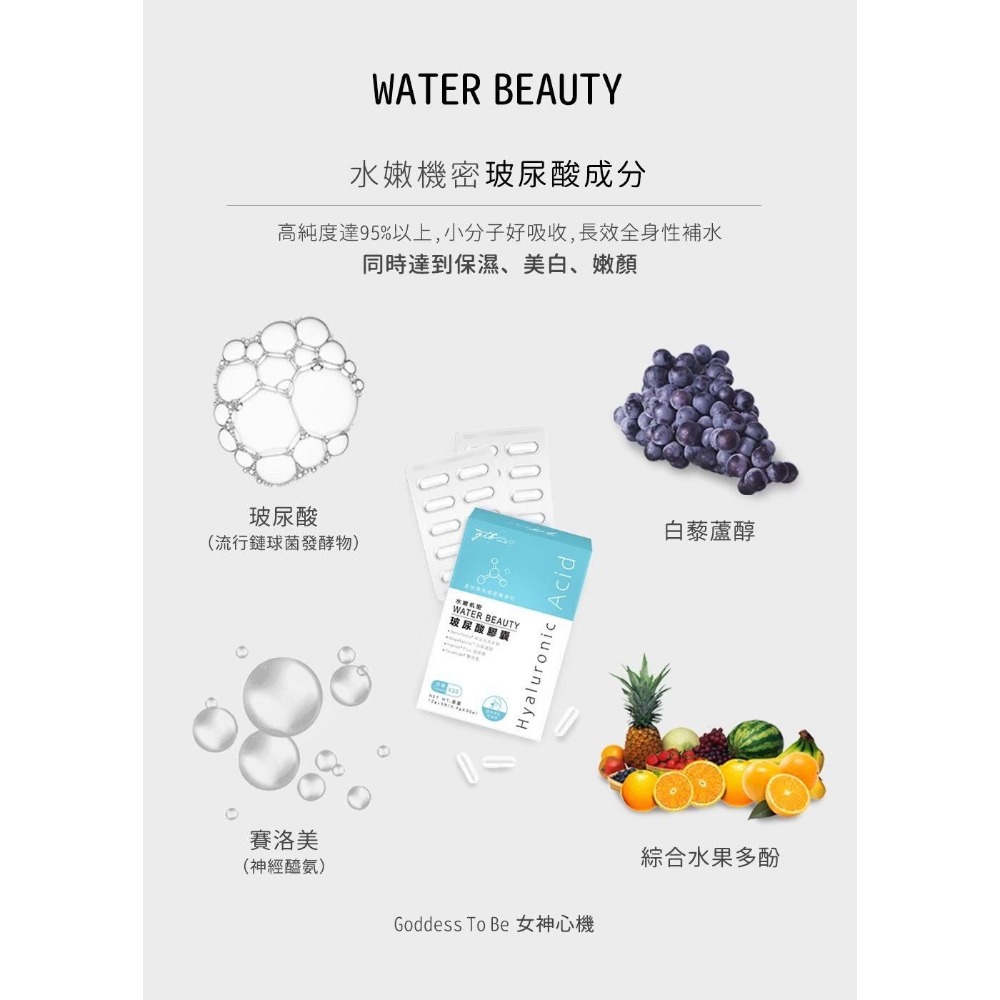 晉捷 Water Beauty 水嫩机密玻尿酸膠囊-細節圖3