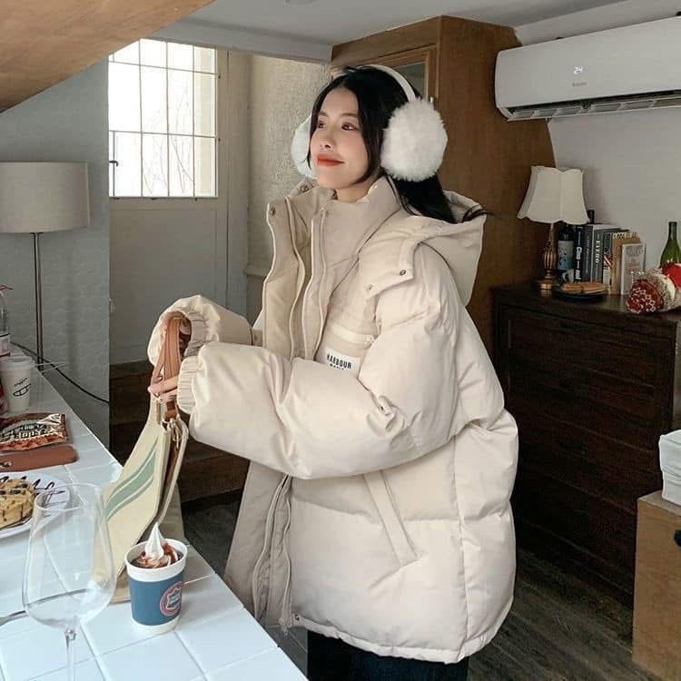 韓系慵懶羽絨棉寬鬆麵包服🔥🔥🔥-規格圖2
