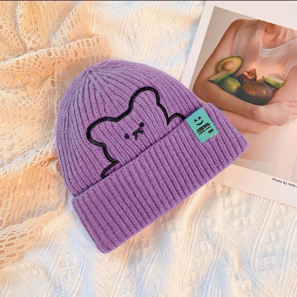🔶小熊刺繡毛帽🔶-規格圖2