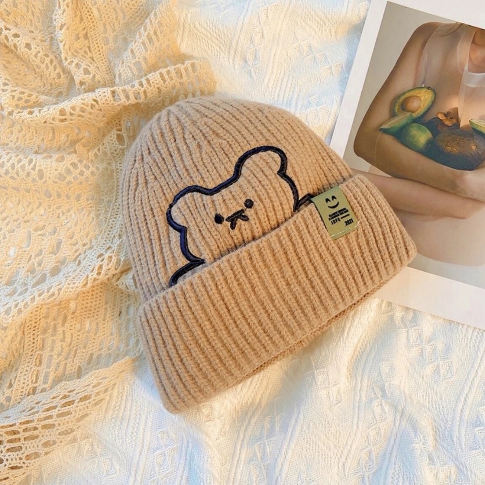 🔶小熊刺繡毛帽🔶-規格圖2