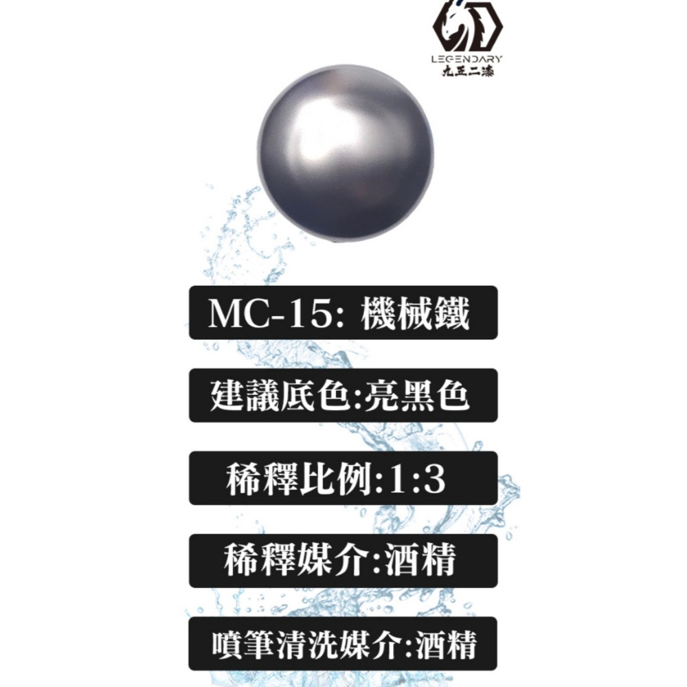 九五二漆 水性噴塗金屬漆 金屬漆 9527 水性 水性漆 低毒性 環保 75、95酒精稀釋-規格圖1