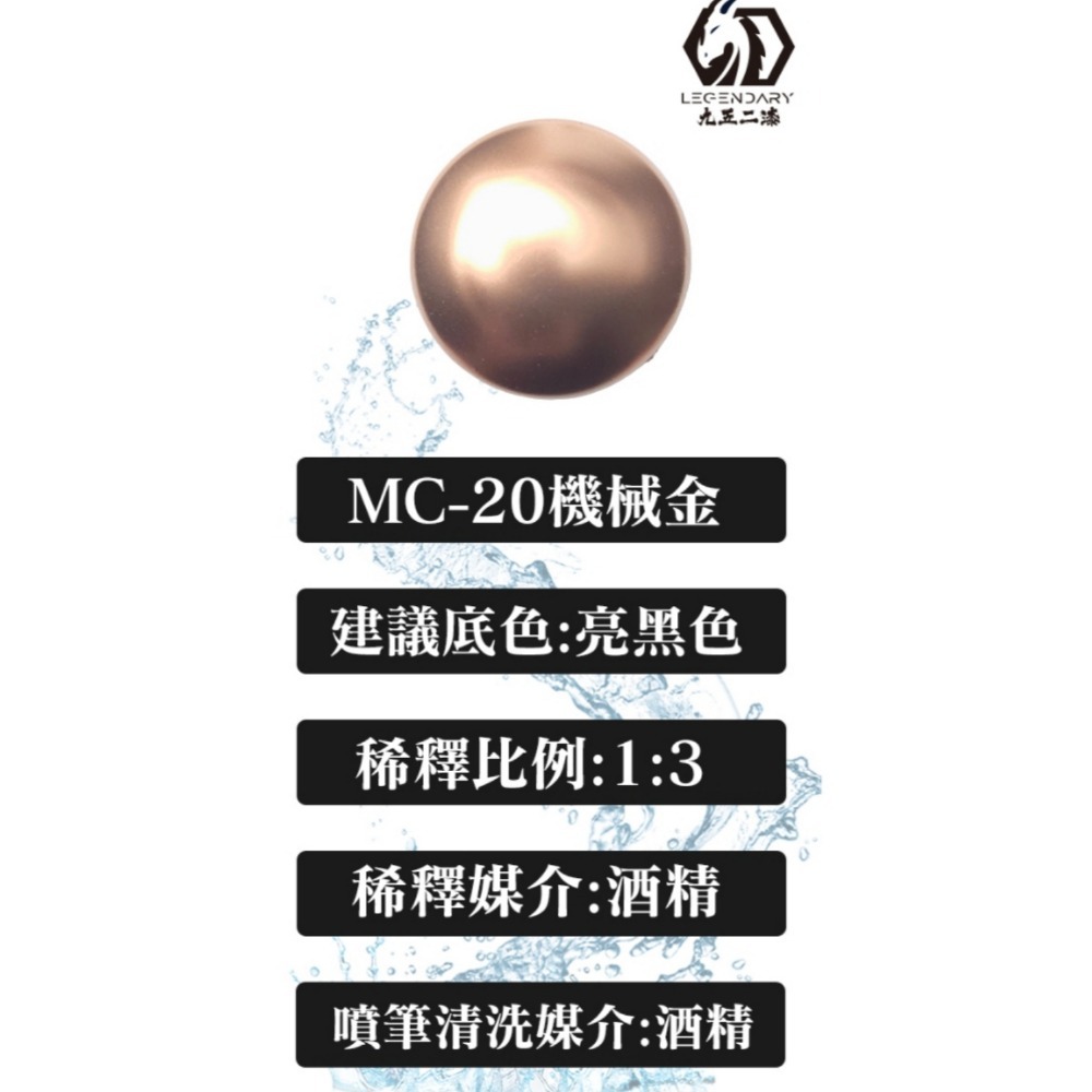 九五二漆 水性噴塗金屬漆 金屬漆 9527 水性 水性漆 低毒性 環保 75、95酒精稀釋-規格圖1