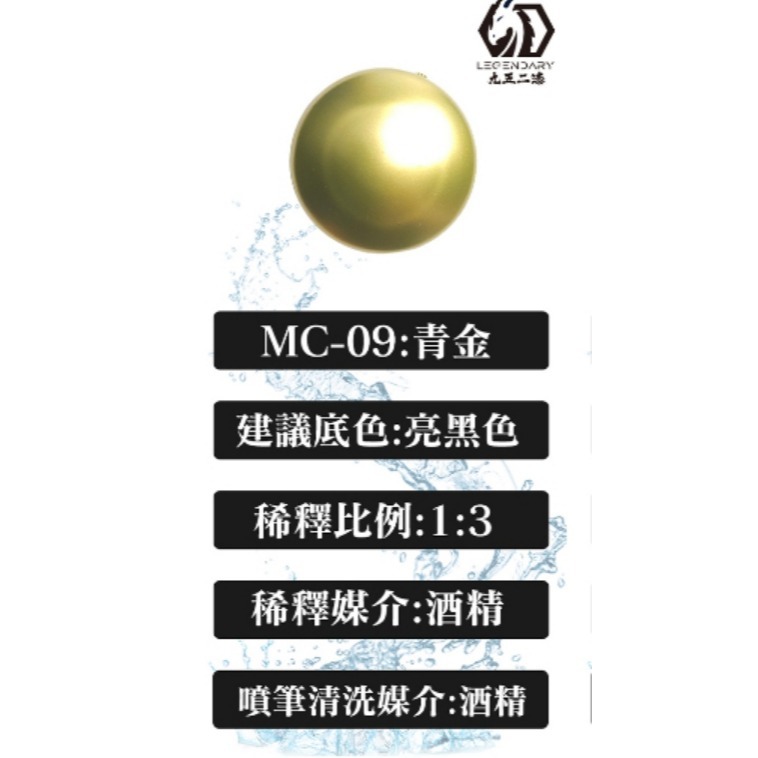 九五二漆 水性噴塗金屬漆 金屬漆 9527 水性 水性漆 低毒性 環保 75、95酒精稀釋-規格圖1