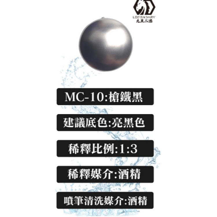 九五二漆 水性噴塗金屬漆 金屬漆 9527 水性 水性漆 低毒性 環保 75、95酒精稀釋-規格圖1