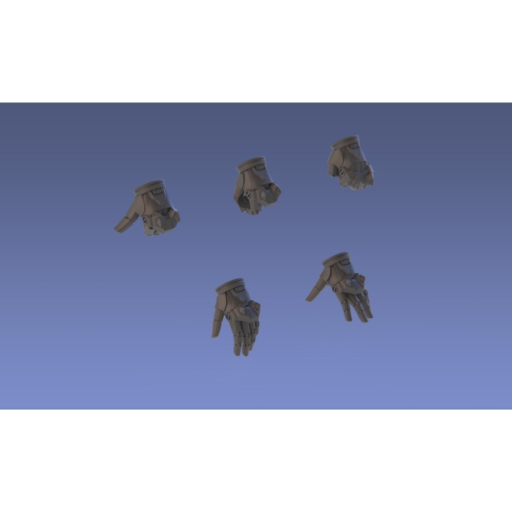 現貨-白純工房-格鬥家手套手型套組1組6種-細節圖6