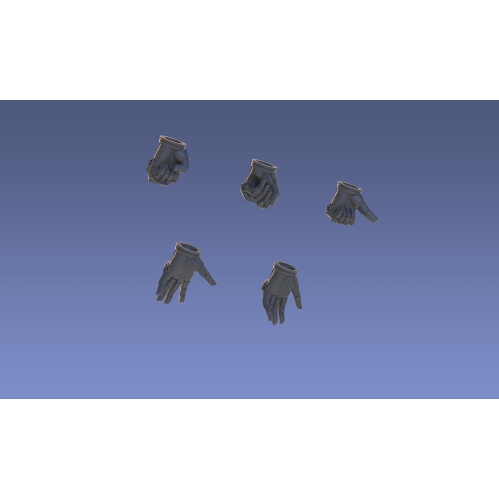 現貨-白純工房-格鬥家手套手型套組1組6種-細節圖7