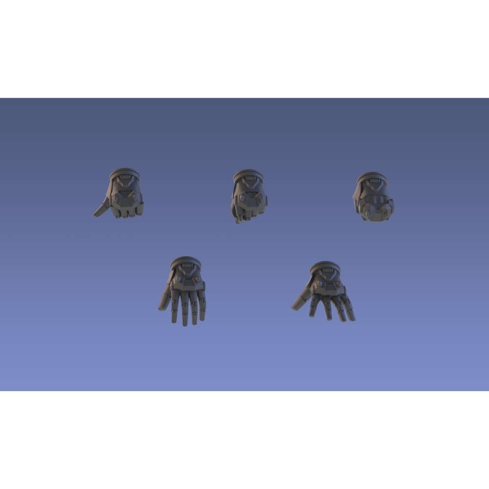 現貨-白純工房-格鬥家手套手型套組1組6種-細節圖8