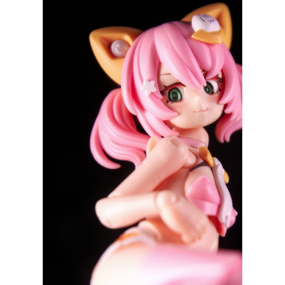 [現貨]白純工房-新品「PUNI☆MOFU 貓」可動眼面雕(完成品)-細節圖2