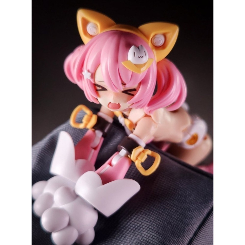 [現貨]白純工房-新品「PUNI☆MOFU 貓」可動眼面雕(完成品)-細節圖4