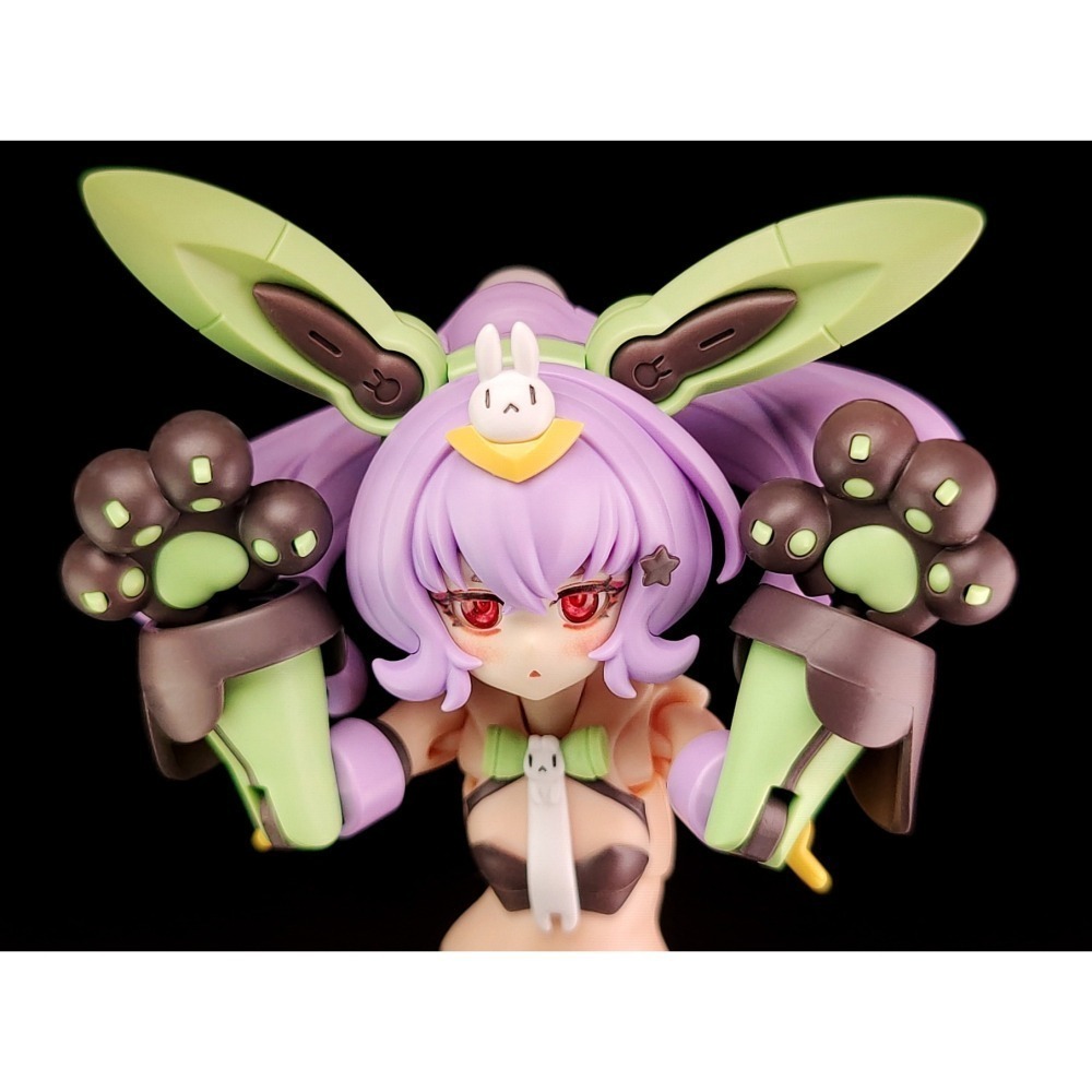 [現貨]白純工房-新品「PUNI☆MOFU 兔」可動眼面雕(完成品)-細節圖2