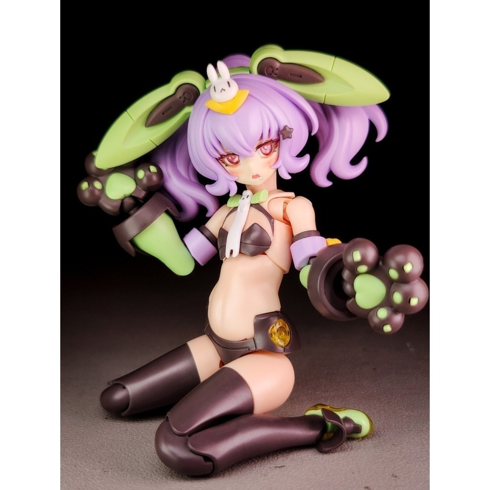 [現貨]白純工房-新品「PUNI☆MOFU 兔」可動眼面雕(完成品)-細節圖3