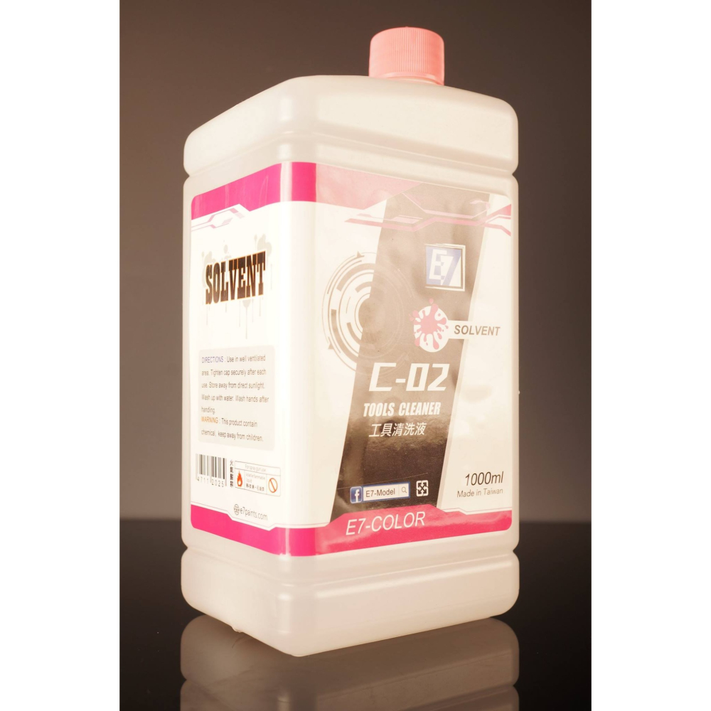 E7模型漆 color C-01金屬+緩乾硝基漆溶劑 C-02工具清洗液 C-04速乾型硝基漆稀釋液C-03漆膜去除劑-細節圖3