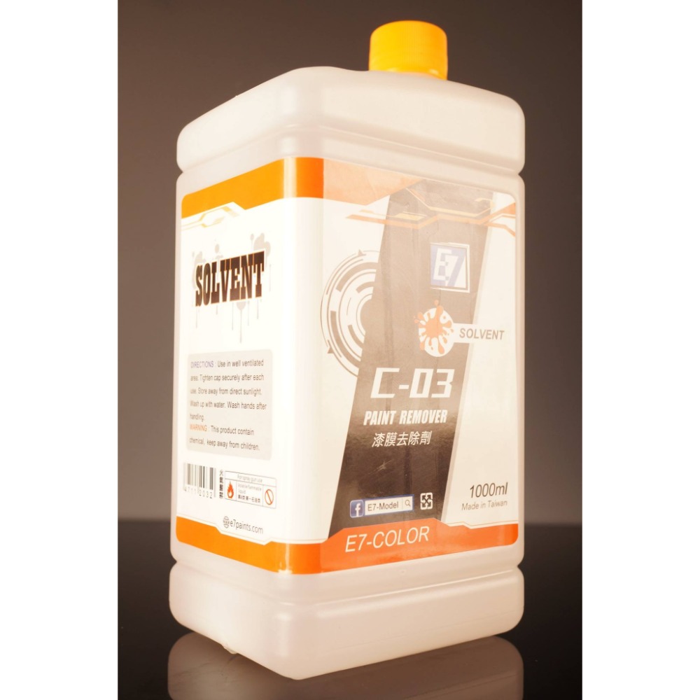 E7模型漆 color C-01金屬+緩乾硝基漆溶劑 C-02工具清洗液 C-04速乾型硝基漆稀釋液C-03漆膜去除劑-規格圖5