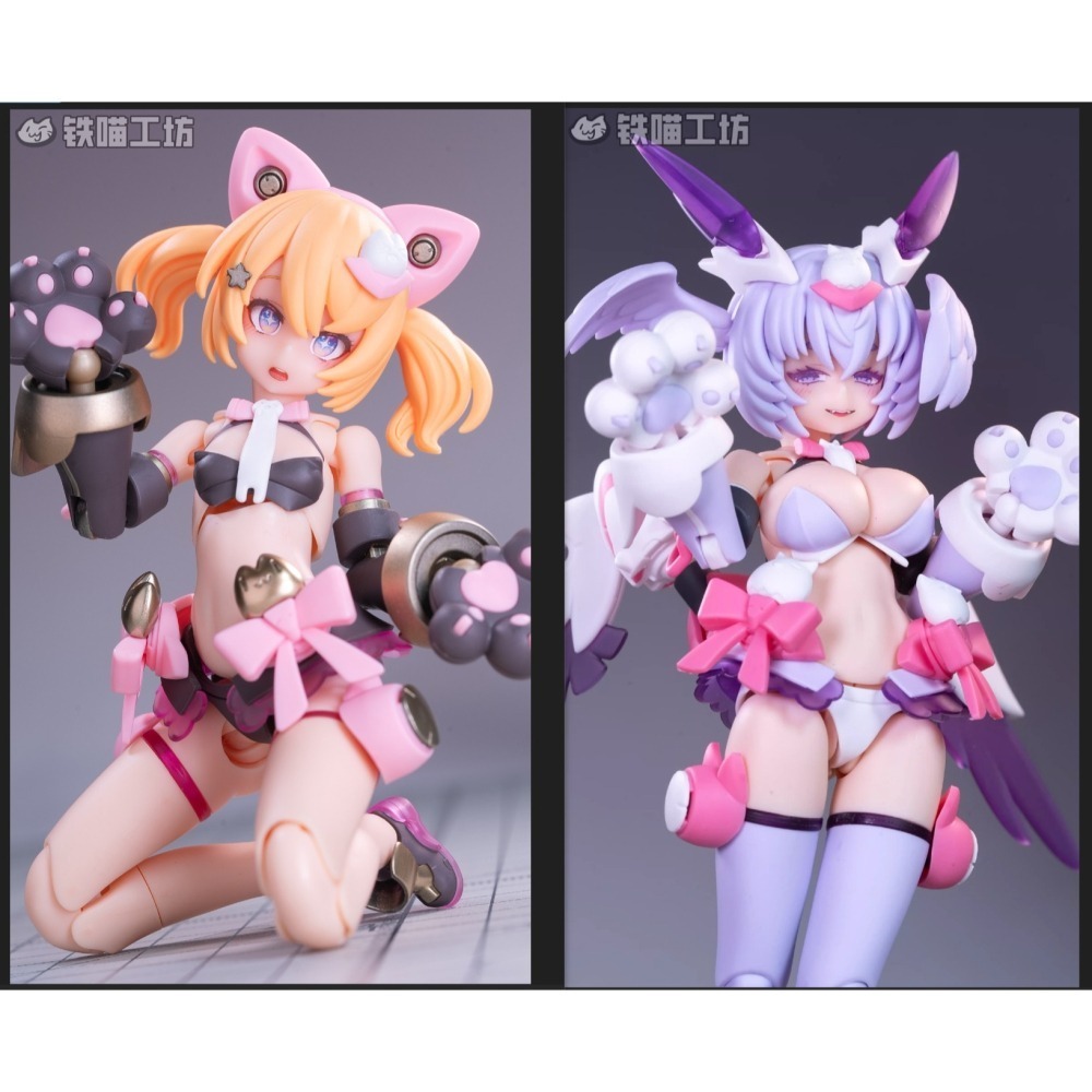 [預購]鐵貓工坊 壽屋機娘水貼+空白臉 異色貓與鴞 原色騎士-細節圖3