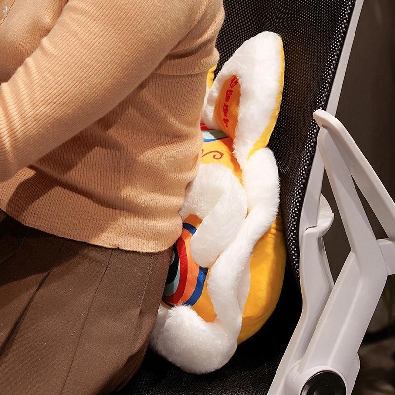 醒狮兔抱枕  抱枕 三合一靠垫 毛毯 被子 毯子 車載枕頭 靠枕 午睡枕頭 抱枕 新年禮物 生日禮物 情侶-細節圖7