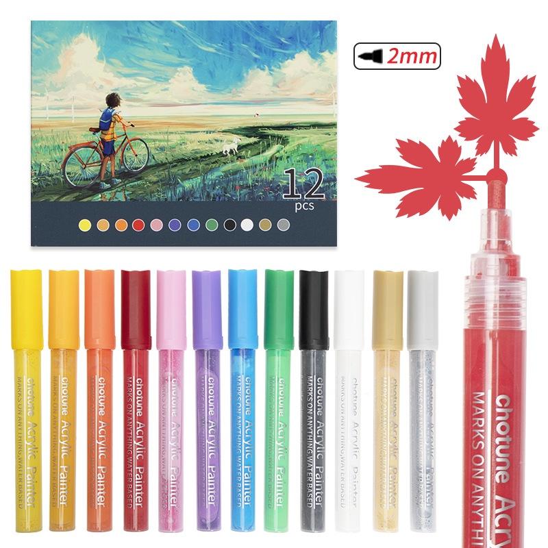 0.7mm壓克力顏料筆【丙烯麥克筆】DIY顏料 麥克筆 彩色繪畫套裝 繪畫筆 塗鴉筆 油漆筆  壓克力筆 玻璃 記號筆-細節圖2