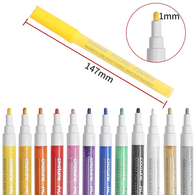 0.7mm壓克力顏料筆【丙烯麥克筆】DIY顏料 麥克筆 彩色繪畫套裝 繪畫筆 塗鴉筆 油漆筆  壓克力筆 玻璃 記號筆-細節圖3