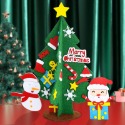 聖誕節 DIY聖誕樹 桌面擺飾 不織布 十字拼接 立體裝飾 派對佈置 耶誕 幼兒園手作-規格圖6