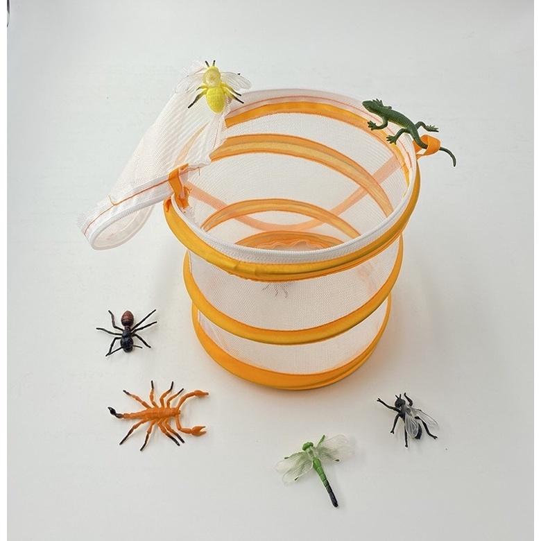 台灣極速出貨【昆蟲摺叠籠 】昆蟲探索玩具系列 捕魚籠 蝴蝶籠 蝦籠 戶外探險 昆蟲觀察 昆蟲 網子 野外 露營 昆蟲-細節圖4