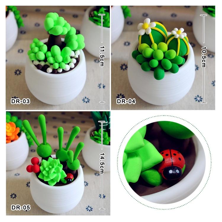 <台灣現貨 極速發貨>超輕黏土多肉植物DIY 兒童手作輕黏土 多肉植物 超輕黏土 造型-細節圖4