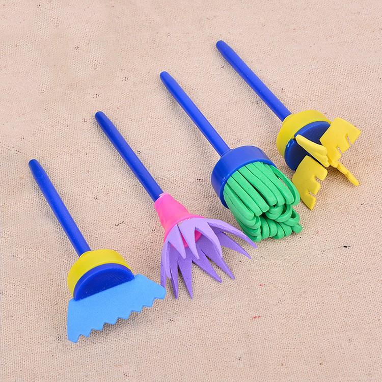 台灣極速出貨【海绵刷印章31件套】 幼兒園藝術課 弧形滾輪印章 繪畫工具 印泥筆刷素材 幼兒美術 畫畫 工具 塗-細節圖6