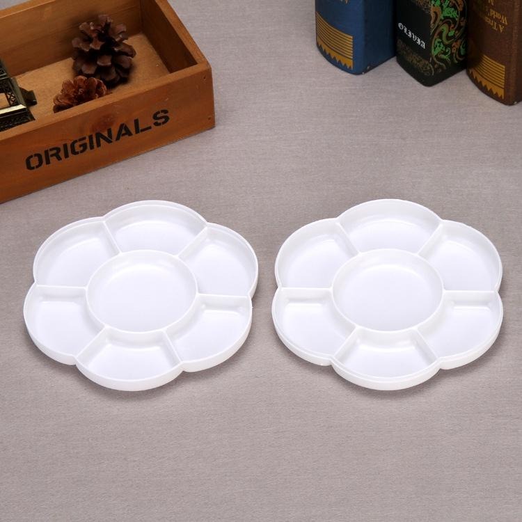 台灣極速出貨【加厚帶蓋大號 調色盤】雙蓋美術調色盤 調色盤 美術用品 水彩調色盤 盤 梅花盤 調色盒-細節圖2