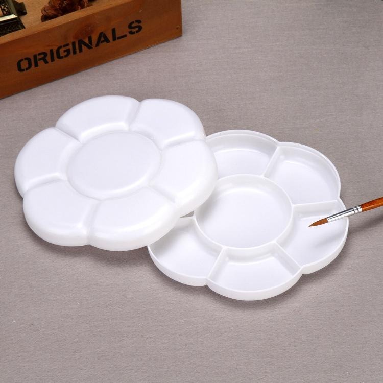 台灣極速出貨【加厚帶蓋大號 調色盤】雙蓋美術調色盤 調色盤 美術用品 水彩調色盤 盤 梅花盤 調色盒-細節圖3