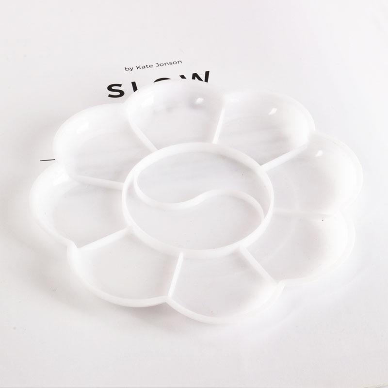 台灣極速出貨【加厚帶蓋大號 調色盤】雙蓋美術調色盤 調色盤 美術用品 水彩調色盤 盤 梅花盤 調色盒-細節圖5