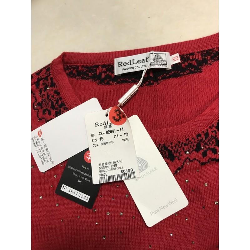 Red Leaf  全新 紅葉 羊毛針織毛衣 毛衣 針織 長袖毛衣 長袖上衣-細節圖3