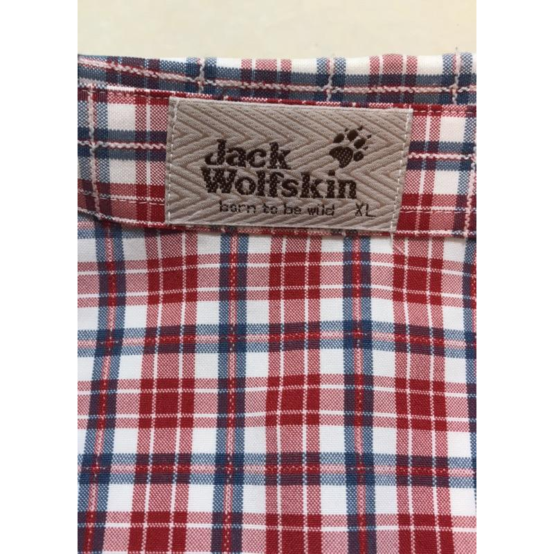 jack wolfskin 飛狼 短袖 上衣   襯衫 棉質襯衫 素面襯衫 休閒襯衫 大尺碼襯衫 街頭潮流 短袖襯衫-細節圖3