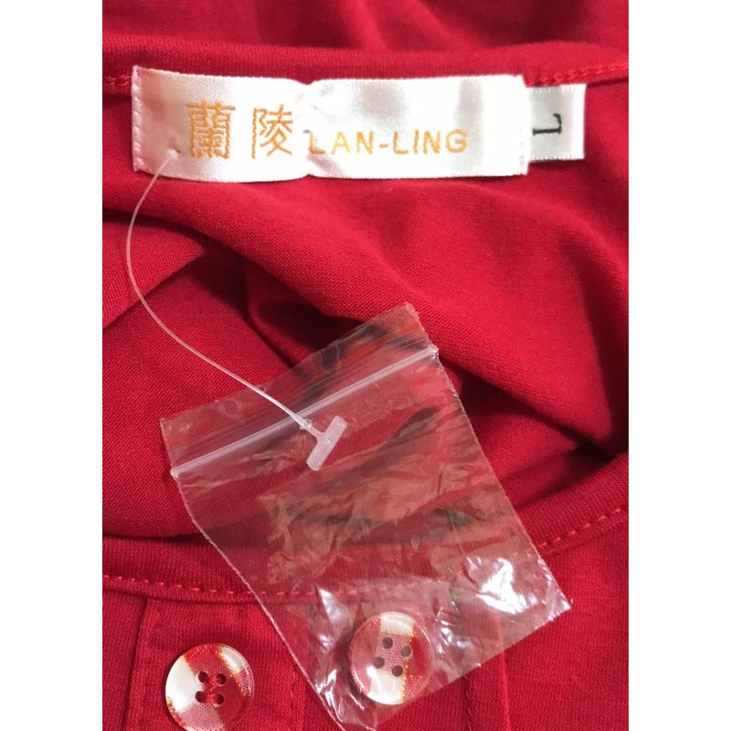 專櫃 蘭凌lAN-LING 長版上衣 上衣 短袖 短袖上衣 孕婦裝 大尺碼-細節圖7