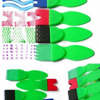 <台灣現貨 極速發貨>手工美勞課 繪畫用品 塗鴉手柄魚形eva刷 美術畫畫魚形刷 寶寶塗鴉工具 創作  美術 畫畫-細節圖4