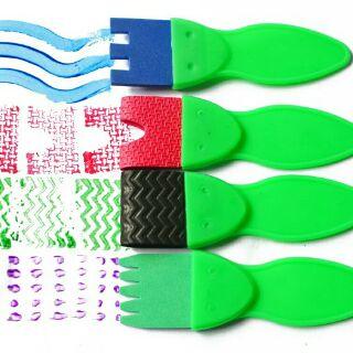 <台灣現貨 極速發貨>手工美勞課 繪畫用品 塗鴉手柄魚形eva刷 美術畫畫魚形刷 寶寶塗鴉工具 創作  美術 畫畫-細節圖5