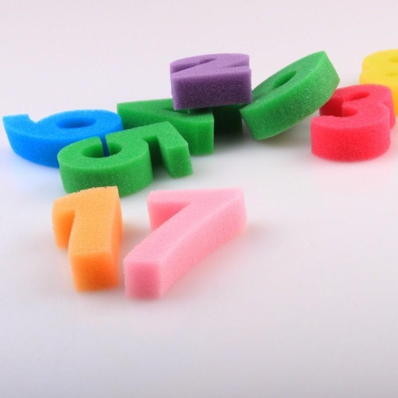 海綿 海綿拓印印章 數字繪畫海綿刷 塗鴉 拓印 印章 數字圖案海綿印章 幼兒繪畫教具-細節圖2