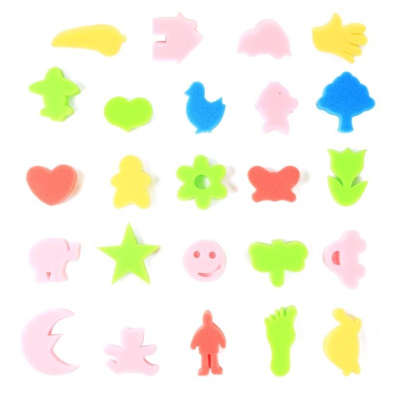 海綿 海綿拓印印章 數字繪畫海綿刷 塗鴉 拓印 印章 數字圖案海綿印章 幼兒繪畫教具-細節圖8